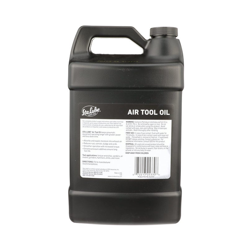 Sta-Lube Air Tool Oil SL2533-1 Gallon, Anti-Corrosive Lubricant for Pneumatic Equipment & Tools - Image 2
